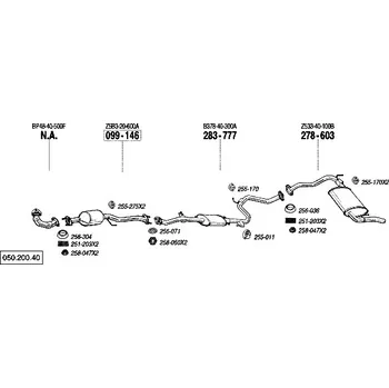 Katalyzátor katalyzátor výroba AS/BM Bosal 99-146A