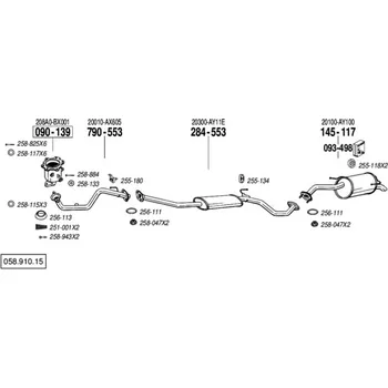Katalyzátor katalyzátor výroba AS/BM Bosal 90-139A