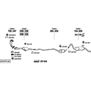 Katalyzátor katalyzátor výroba AS/BM Bosal 99-238A