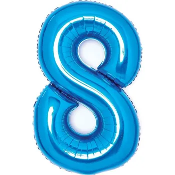 Balónek Balónek fóliový číslo 8 modrá 66 cm Amscan 9914058