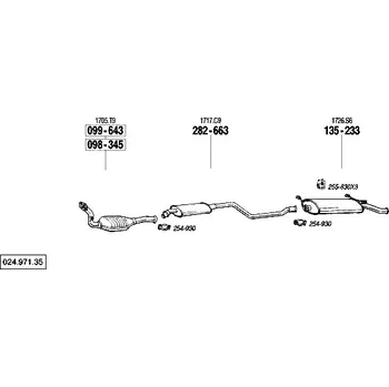 Katalyzátor katalyzátor výroba AS/BM Bosal 99-643A