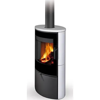 Krbová kamna ROMOTOP SONE G 05 keramika bílá matná 90901 - keramická krbová kamna s designovým sklem