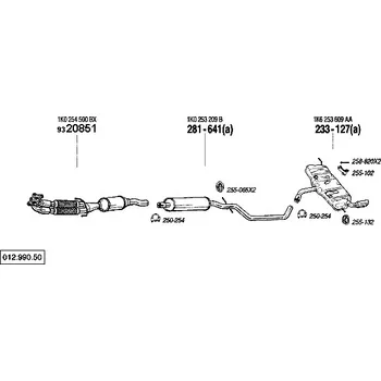 Katalyzátor katalyzátor výroba AS/BM Bosal 90-037A