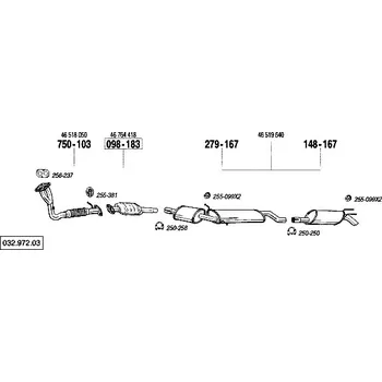 Katalyzátor katalyzátor výroba AS/BM Bosal 99-210A
