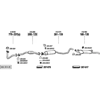 Katalyzátor katalyzátor výroba AS/BM Bosal 99-129A