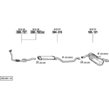 Katalyzátor katalyzátor výroba AS/BM Bosal 99-727A