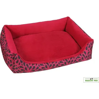 O´Lala Pets Pelíšek SUPER DE LUXE - D123 červený, vzor - různé velikosti rozměry 45x55 cm