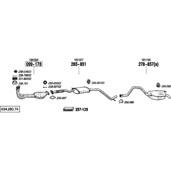 Katalyzátor katalyzátor výroba AS/BM Bosal 99-178A