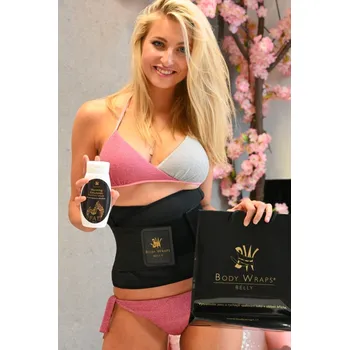 Dr.nek set BELLY pás na hubnutí se spalovačem a emulzí Velikost Bodywraps Belly: L - 110 x 23 cm