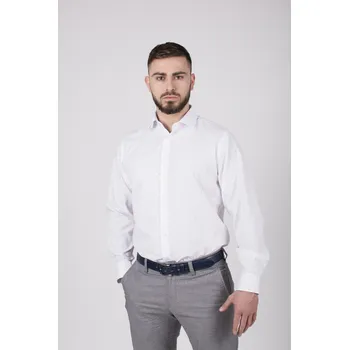 Pánská košile Pánská bavlněná košile Barva: Bílá, Velikost: 413, Střih: REGULAR
