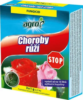 Fungicid Agro Stop choroby růží 3x 1 g