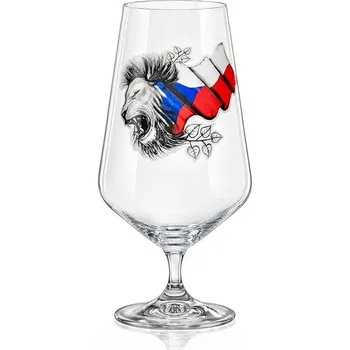 Sklenice Crystalex Czech In Vlajka sklenice na pivo 540 ml 1 ks