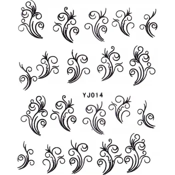 Samolepky na nehty - černé 014