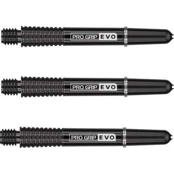 Příslušenství pro šipky Násadky na šipky Target Pro Grip Evo AL, černé, dlouhé, 48mm