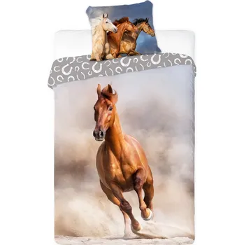 Povlečení Faro | Povlečení Kůň hnědý Horses Collection FR006 - 140x200, 70x90 - 100% bavlna