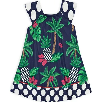 Dívčí šaty Dívčí šaty NANAI PALMY modré Velikost: 128