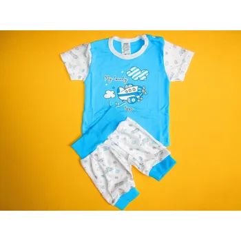 Kojenecká souprava Arex, ČR Letní kojenecká dvoudílná souprava tričko+kraťasy Barva: tyrkysová + bílá, Velikost: 68