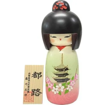 Japonská panenka Kokeshi Miyakoi, 17 cm