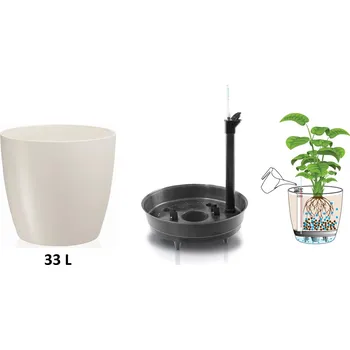 Květináč ALFIstyle Samozavlažovací květináč průměr 39 cm, krémový