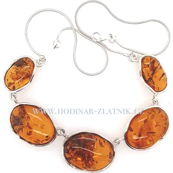 Souprava šperků Náhrdelník ve stříbře s Jantarem MKST8042022522935