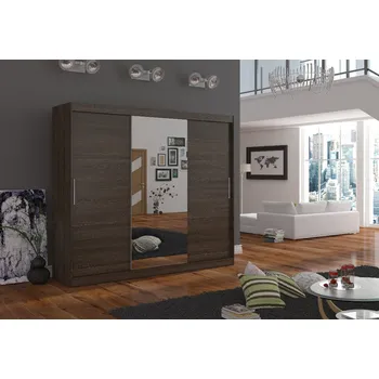 Šatní skříň ArtAdrk Šatní skříň DENIS | 250 cm Barva: Čokoládová