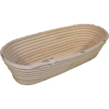 chlebník Pekařská ošatka na kynutí chleba 0,75 Kg, oválná, 27x12cm, Pedig 70465 (Chlebová ošatka vhodná pro kynutí těsta pro pravý domácí bochník váhy 0,75 Kg)