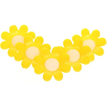 Knoflík plastový knoflík kytička sytě žlutá