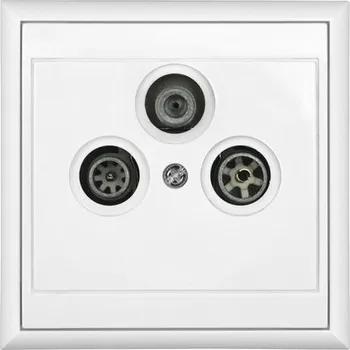 Elektrická zásuvka Anténní zásuvka E2 5001113810151 Lune TV-R-SAT koncová bílá