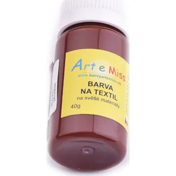 Výtvarná barva ArteMiss Barvy na světlý textil 40g Barva: hnědá