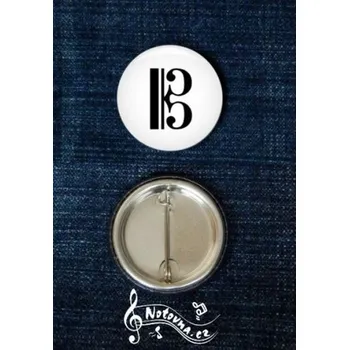 eNoty Placka bílá - tenorový / altový klíč