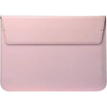 Pouzdro na mobilní telefon Univerzální obálka z umělé kůže se stojánkem pro iPad do 13" / MacBook do 14" - růžová