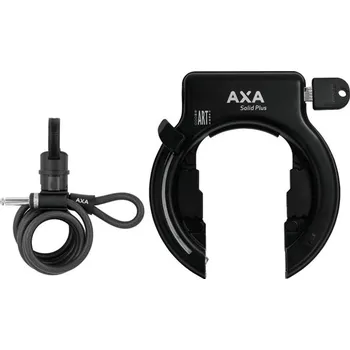 Zámek na kolo AXA Set Solid Plus + PI150 (Rámový zámek AXA Solid Plus s kabelem Newton PL150)