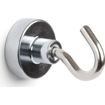 Nábytkové kování Walteco Powermagnet neodym s hákem, průměr 20mm, max. nosnost 11 kg