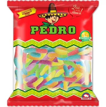 Bonbon Želé PEDRO - NEONOVÍ ČERVÍCI sáček 1 kg (želé wormees)