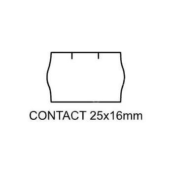 Samolepící etiketa Etikety Contact 25x16mm bílé oblé