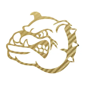 Polep vozidla SAMOLEPKA Pes 169 levá rozzuřený buldok (59 - 3D karbon zlatý) NA AUTO, NÁLEPKA, FÓLIE, POLEP, TUNING, VLASTNÍ TEXT, TISK, AUTOSAMOLEPKY.cz, POLEPY, OBRÁZEK, LOGO, SAMOLEPKY