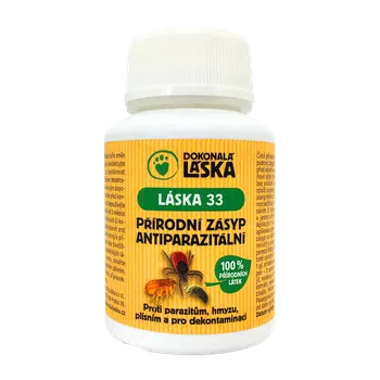 Antiparazitikum pro psa Dokonalá Láska 33 antiparazitální přírodní zásyp 90 g