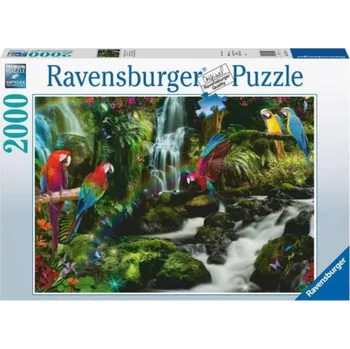 Puzzle Ravensburger Barevní papoušci v džungli 2000 dílků