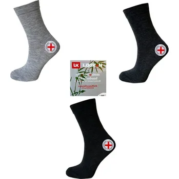 Dámské ponožky Aura.via Dámské zdravotní ponožky s bambusovým vláknem - Mix barev (Balení/3 páry) Barva: Mix barva, Velikost: 37-42