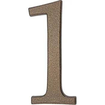 Domovní cedule PSG 64.141 - hliníková 3D číslice 1, číslo na dům, výška 190 mm, hnědá