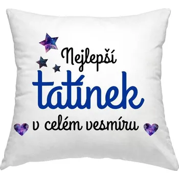 Dekorativní polštářek Polštář 40 x 40 cm - Nejlepší tatínek v celém vesmíru