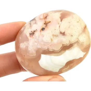 Přírodní kámen Hladký růžový achát 107g