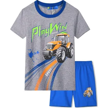 Chlapecké pyžamo CHLAPECKÉ LETNÍ PYŽAMO šedé MP1367 (Letní pyžamo pro kluky)