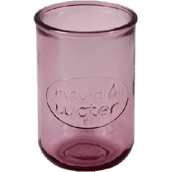 Sklenice VIDRIOS SAN MIGUEL !RECYCLGLASS! Sklenice z recyklovaného skla WATER 0,4L, růžová, rovná (DOPRODEJ POSLEDNÍCH KOUSKŮ)|San Miguel