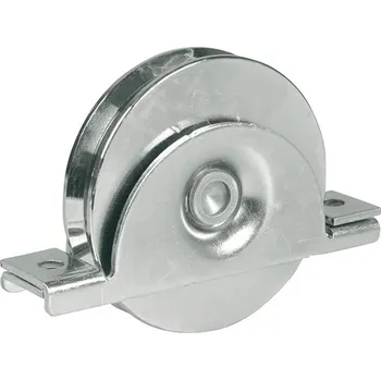 Pohon brány IBFM Kladka 392P - jednoložisková kladka s kulatou drážkou 16mm, průměr kladky 80 a 100 mm s držákem pro přišroubování a zapuštění kladky do jeklu brány Velikost: 100