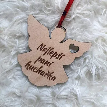 Vánoční dekorace Andílek Nejlepší paní kuchařce