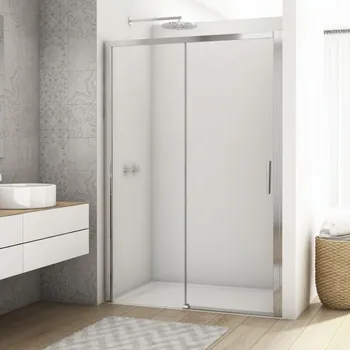 Sprchové dveře Ronal (Sanswiss) Ronal, DIVERA jednodílné posuvné dveře s pevnou stěnou v rovině D22S2B Šířka: 100 cm, Sklo: 07 čiré + doprava zdarma + při platbě převodem sleva