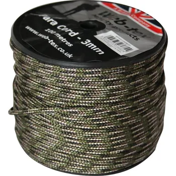 Sport Web-tex® Padáková šňůra - paracord na cívce 3 mm, 100 metrů, Barva: Multi-Terrain Pattern®
