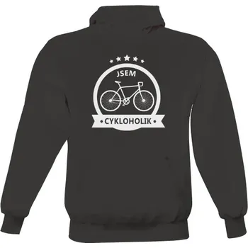 Pánská mikina Pánská mikina s kapucí s potiskem Cykloholik pánské
