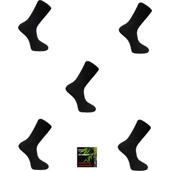 Pánské ponožky Emi Ross Pánské zdravotní ponožky s bambusovým vláknem ZT01 - 5pár Barva: Černá, Velikost: 39-42